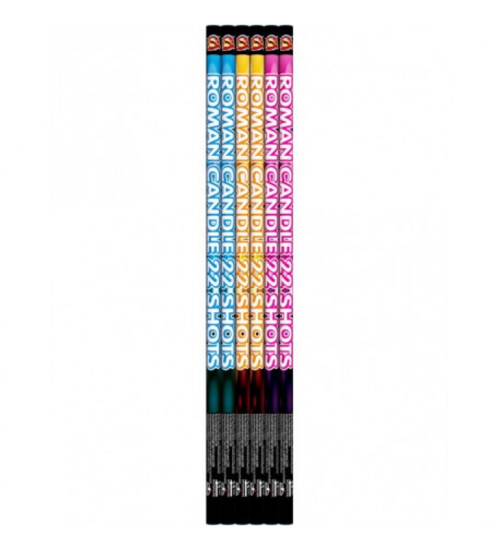 Roman candle 22 mix 60cm 6 ks